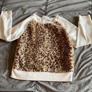 Little girl cheetah sweater